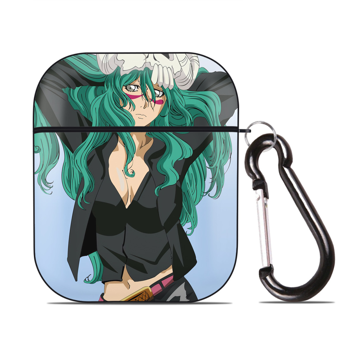 （画像用） ブリーチ BLEACH AirPods 第2世代保護ケース ハードシェル ブラック 耐衝撃・防指紋・カラビナ付き