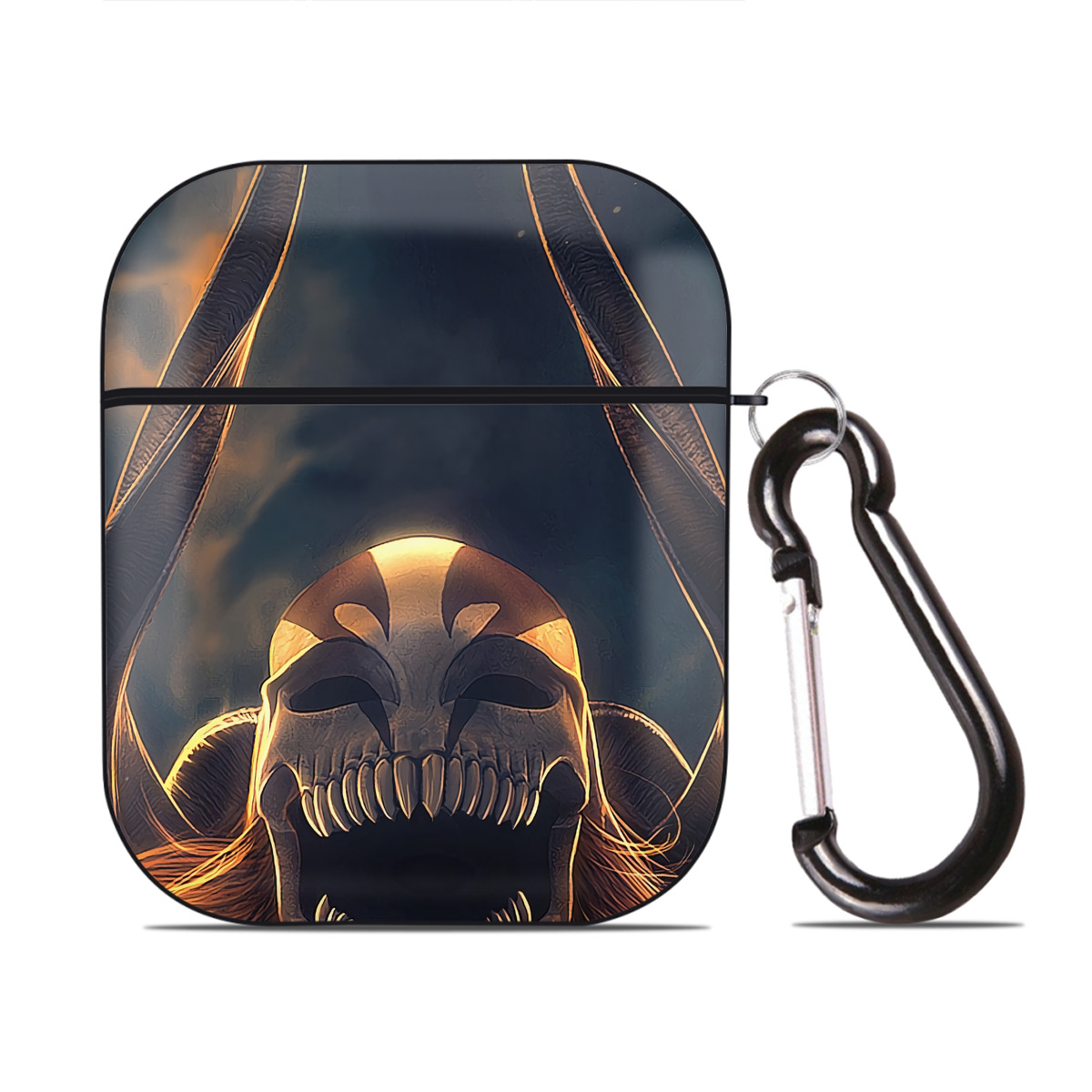 （画像用） ブリーチ BLEACH AirPods 第2世代保護ケース ハードシェル ブラック 耐衝撃・防指紋・カラビナ付き
