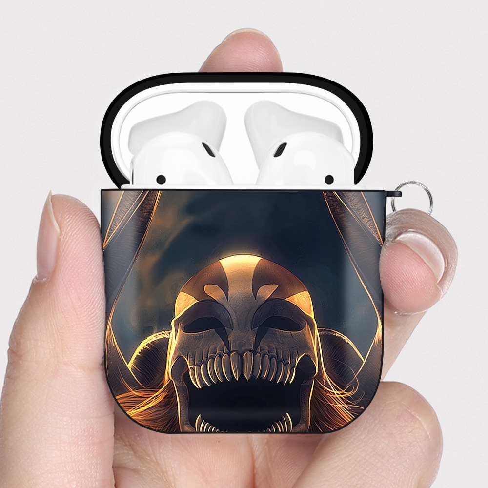 （画像用） ブリーチ BLEACH AirPods 第2世代保護ケース ハードシェル ブラック 耐衝撃・防指紋・カラビナ付き