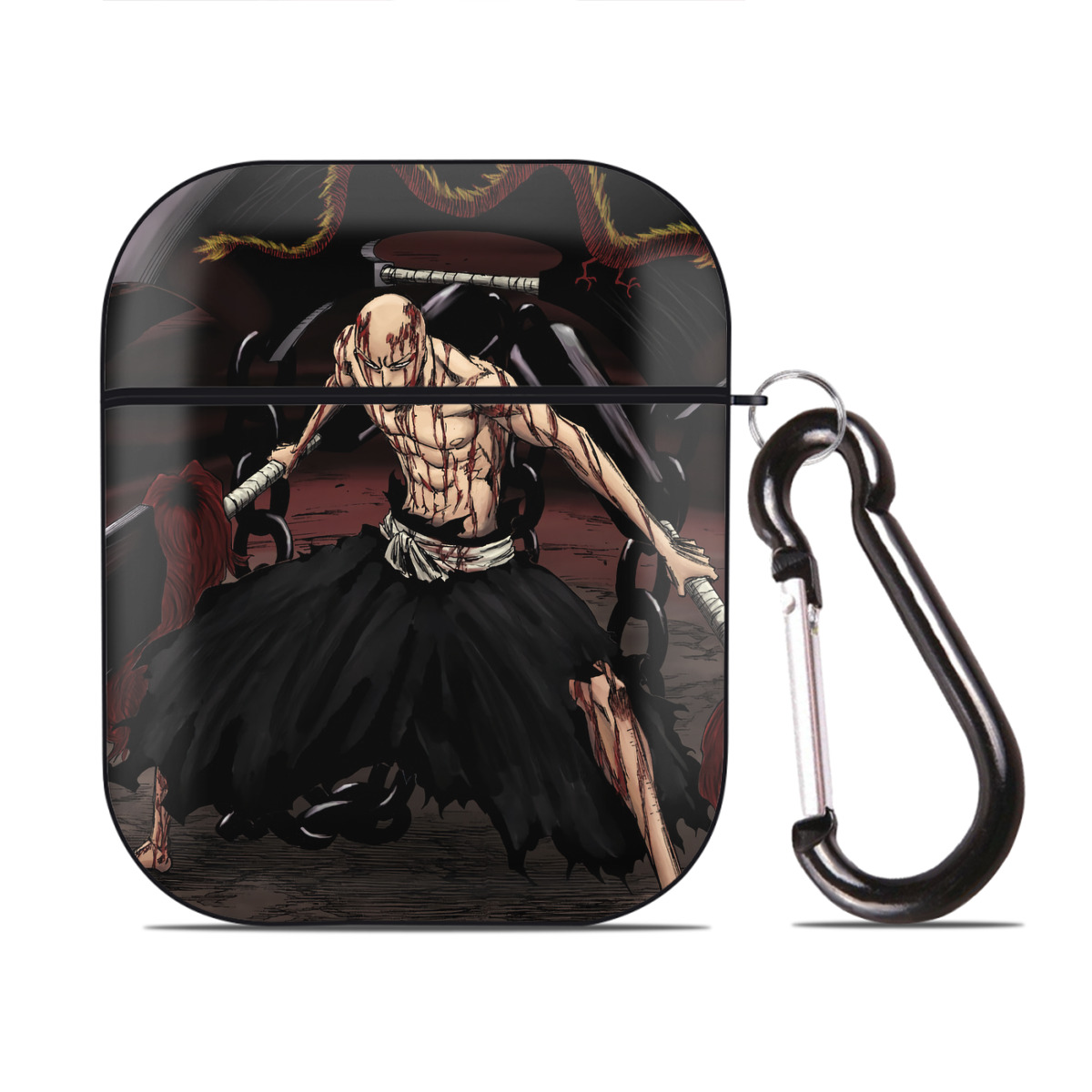 （画像用） ブリーチ BLEACH AirPods 第2世代保護ケース ハードシェル ブラック 耐衝撃・防指紋・カラビナ付き