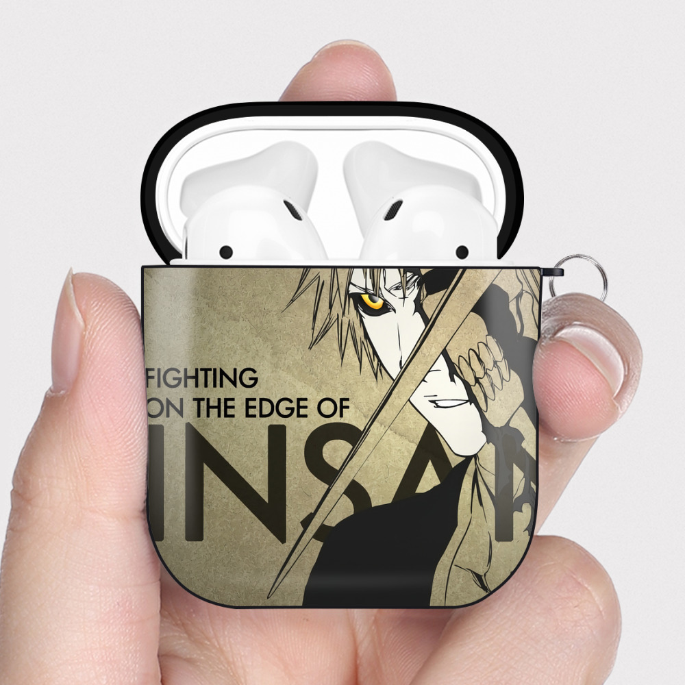 （画像用） ブリーチ BLEACH AirPods 第2世代保護ケース ハードシェル ブラック 耐衝撃・防指紋・カラビナ付き