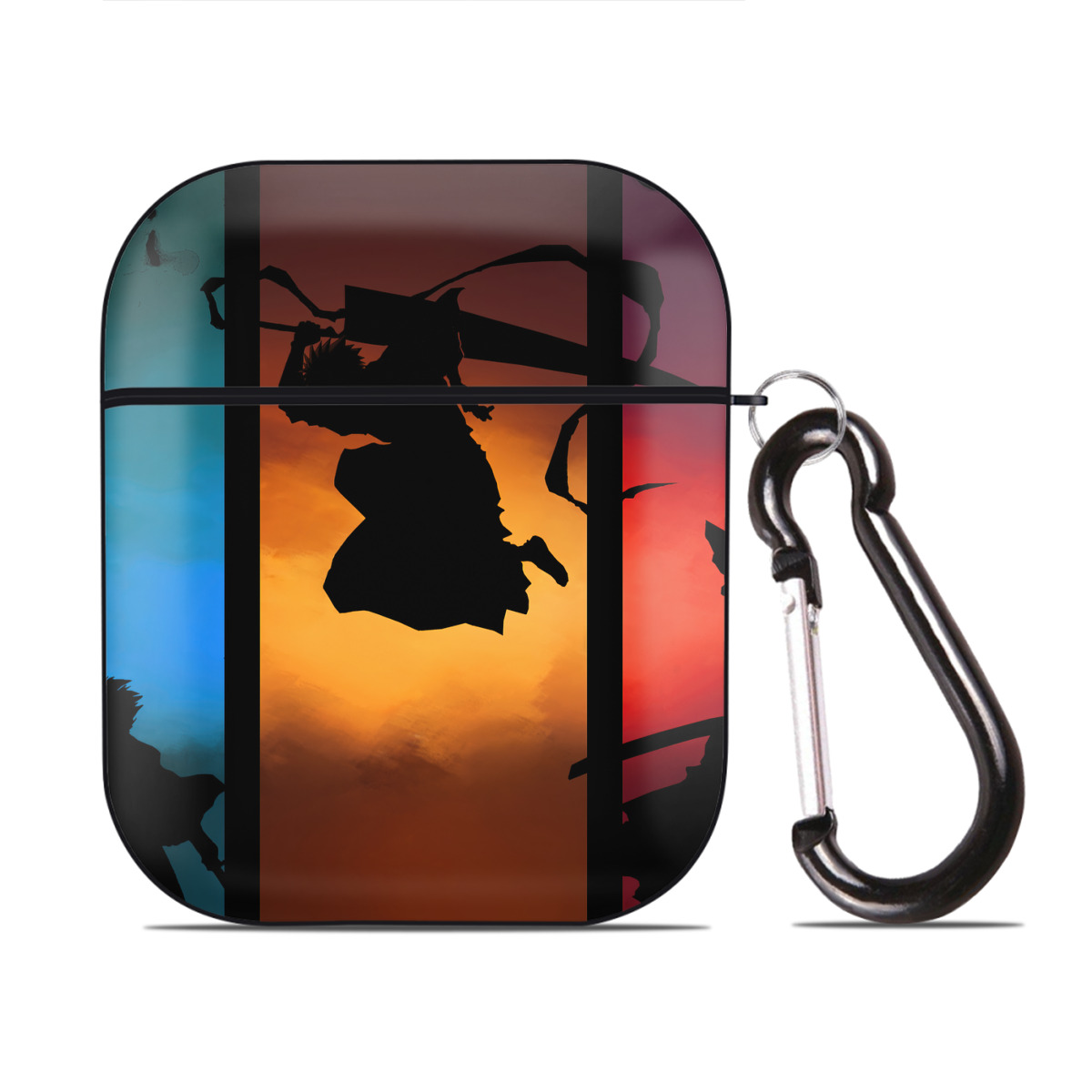 （画像用） ブリーチ BLEACH AirPods 第2世代保護ケース ハードシェル ブラック 耐衝撃・防指紋・カラビナ付き