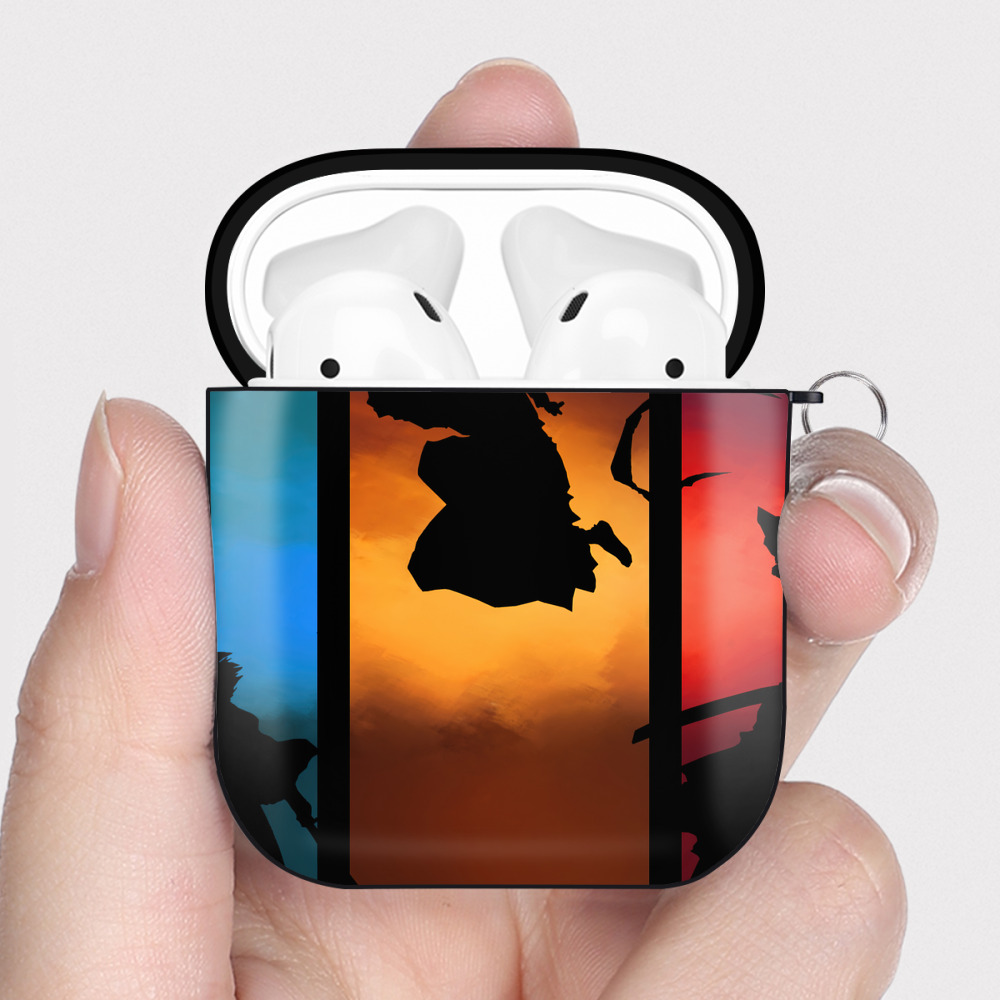 （画像用） ブリーチ BLEACH AirPods 第2世代保護ケース ハードシェル ブラック 耐衝撃・防指紋・カラビナ付き