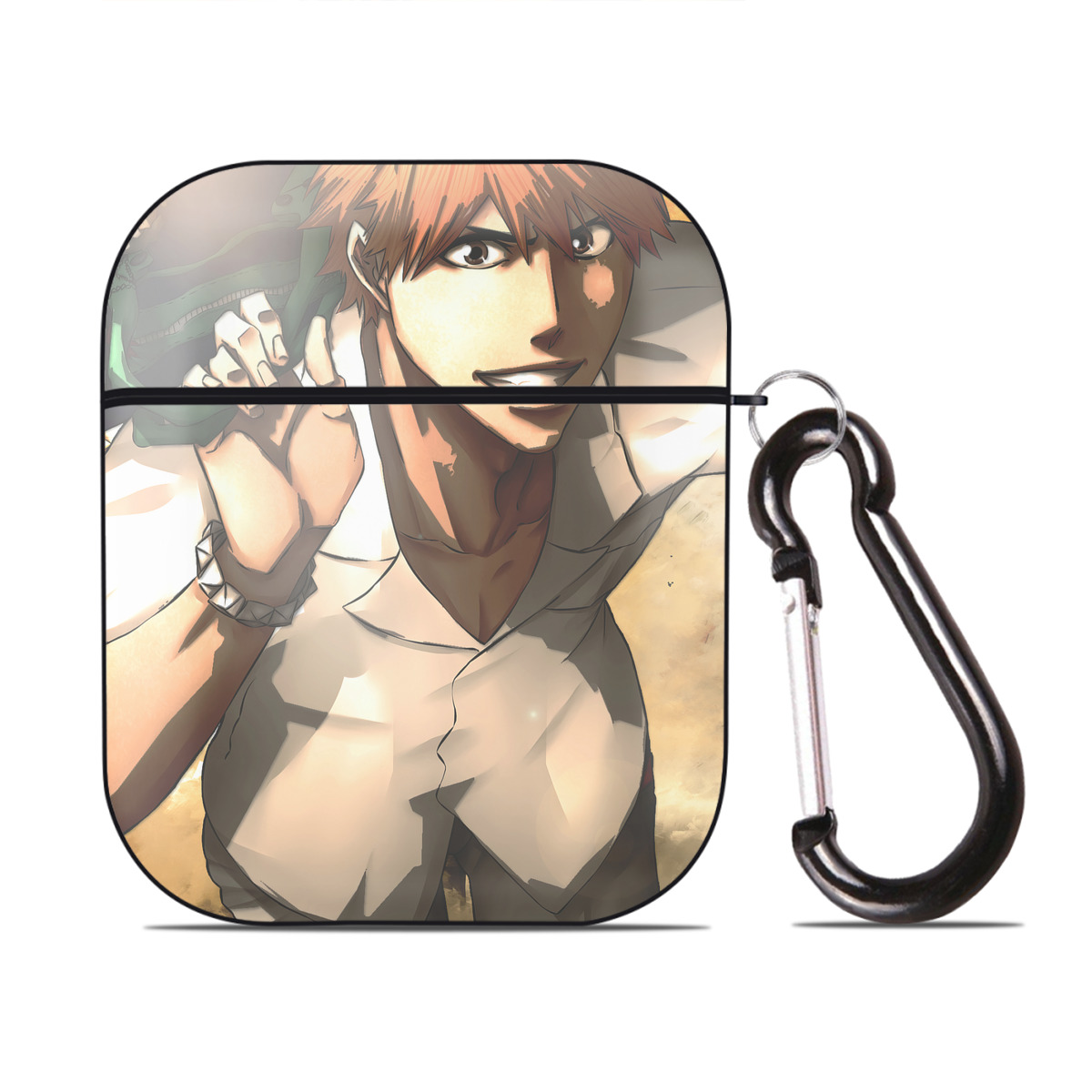 （画像用） ブリーチ BLEACH AirPods 第2世代保護ケース ハードシェル ブラック 耐衝撃・防指紋・カラビナ付き