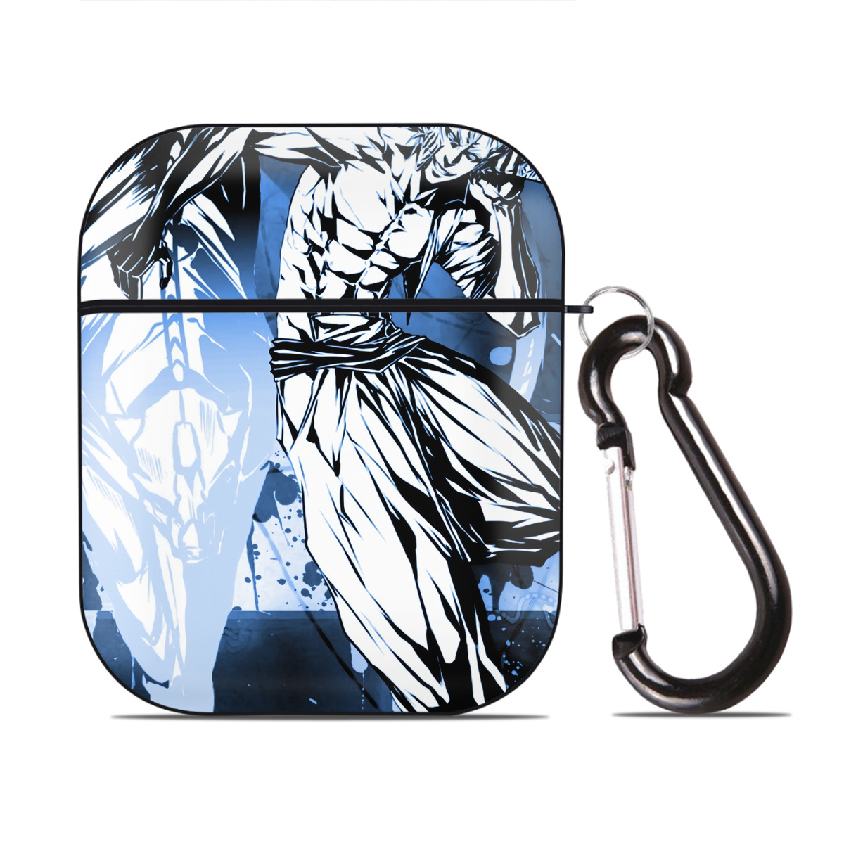 （画像用） ブリーチ BLEACH AirPods 第2世代保護ケース ハードシェル ブラック 耐衝撃・防指紋・カラビナ付き