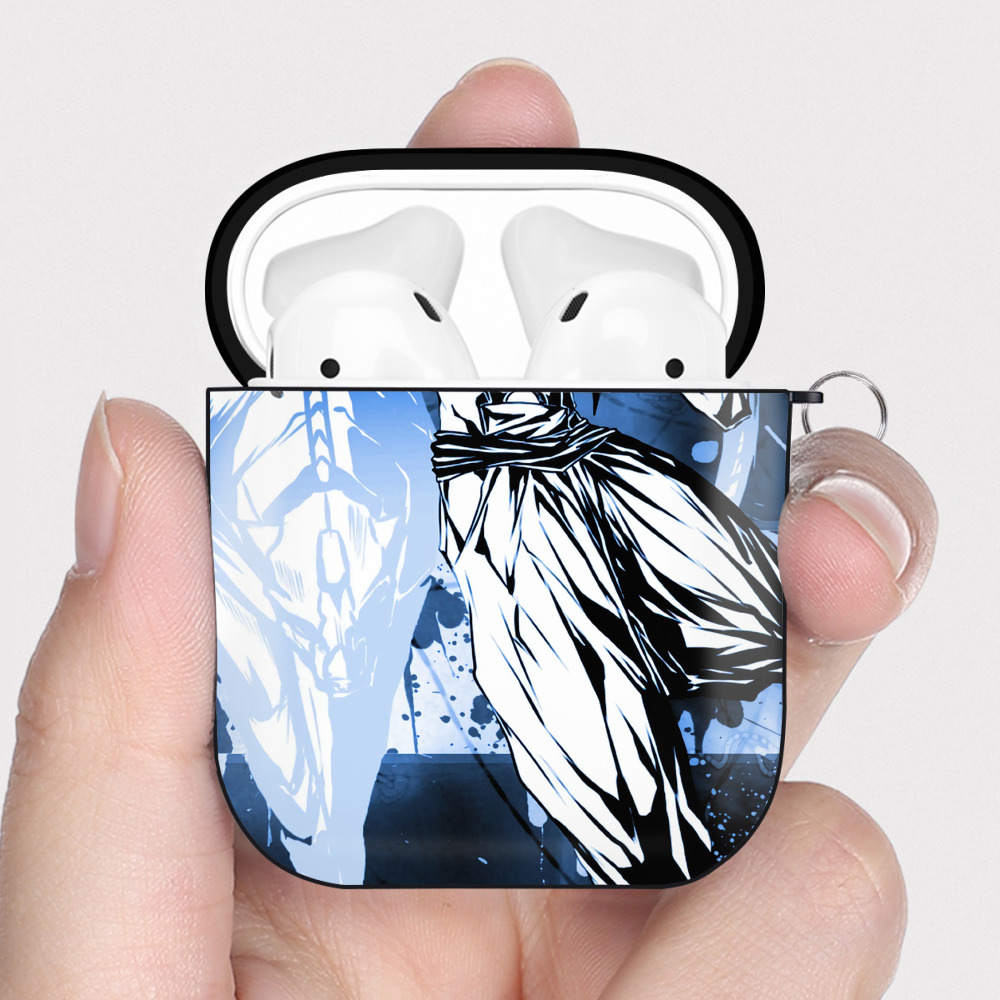 （画像用） ブリーチ BLEACH AirPods 第2世代保護ケース ハードシェル ブラック 耐衝撃・防指紋・カラビナ付き