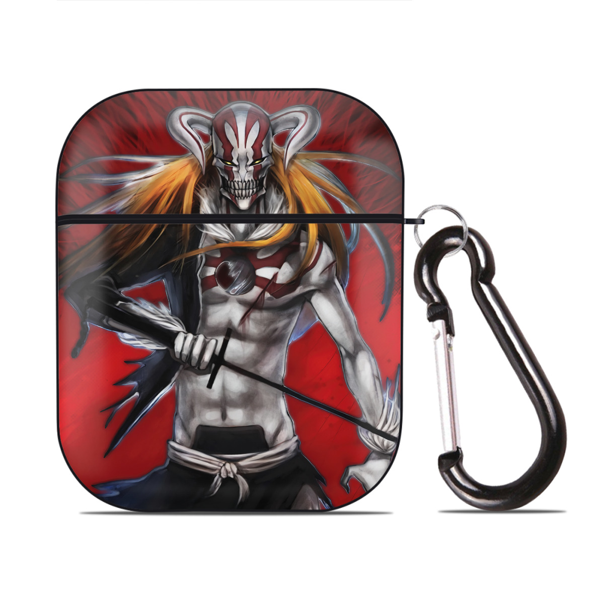 （画像用） ブリーチ BLEACH AirPods 第2世代保護ケース ハードシェル ブラック 耐衝撃・防指紋・カラビナ付き