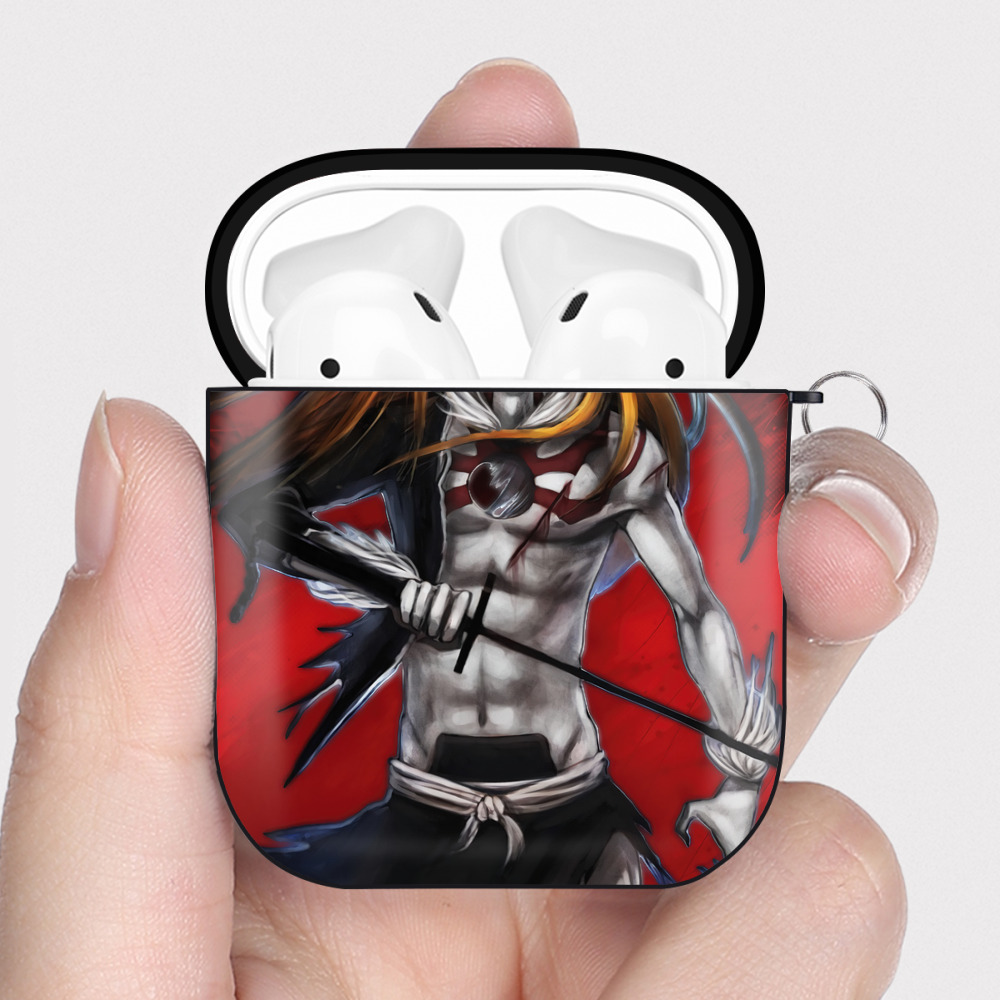（画像用） ブリーチ BLEACH AirPods 第2世代保護ケース ハードシェル ブラック 耐衝撃・防指紋・カラビナ付き