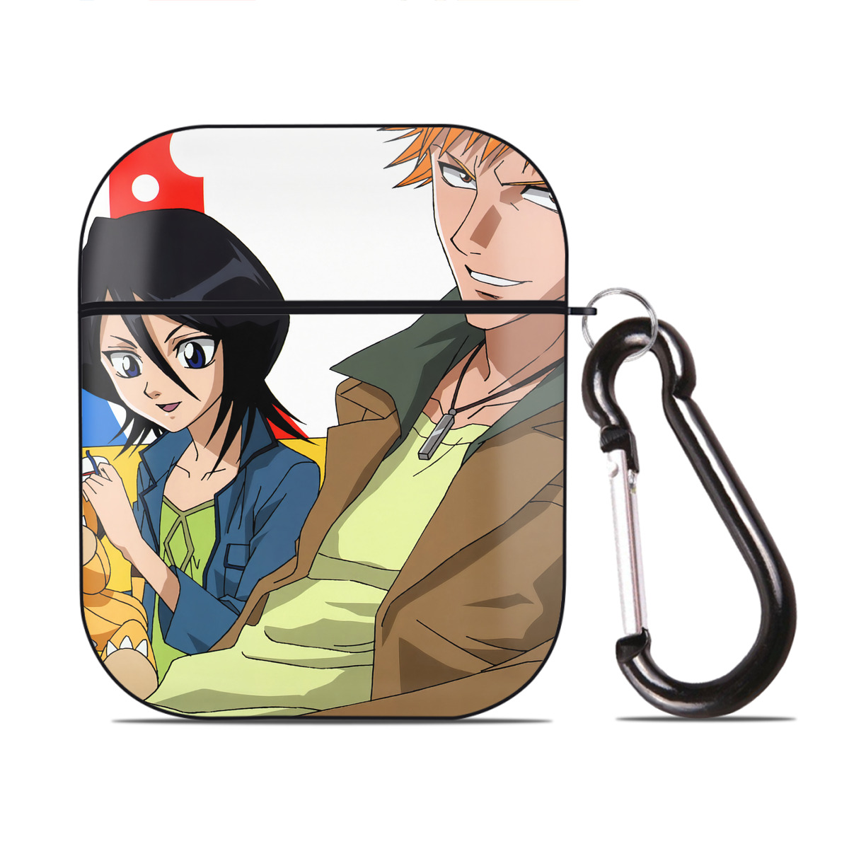 （画像用） ブリーチ BLEACH AirPods 第2世代保護ケース ハードシェル ブラック 耐衝撃・防指紋・カラビナ付き