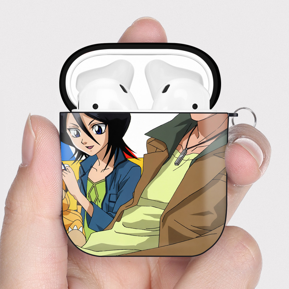 （画像用） ブリーチ BLEACH AirPods 第2世代保護ケース ハードシェル ブラック 耐衝撃・防指紋・カラビナ付き