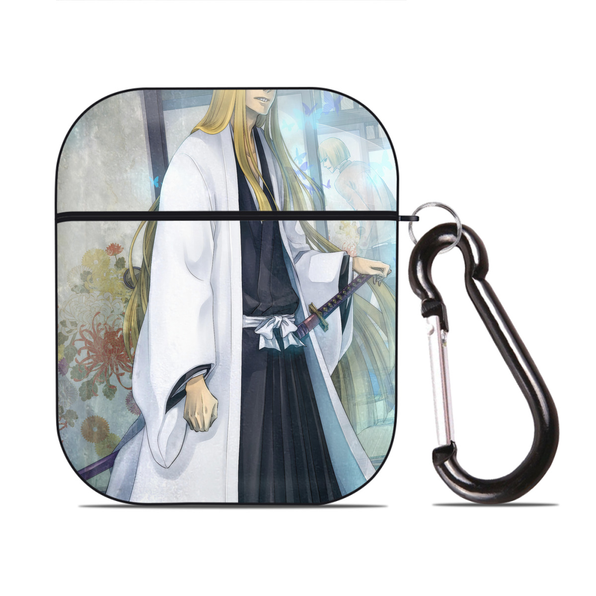 （画像用） ブリーチ BLEACH AirPods 第2世代保護ケース ハードシェル ブラック 耐衝撃・防指紋・カラビナ付き