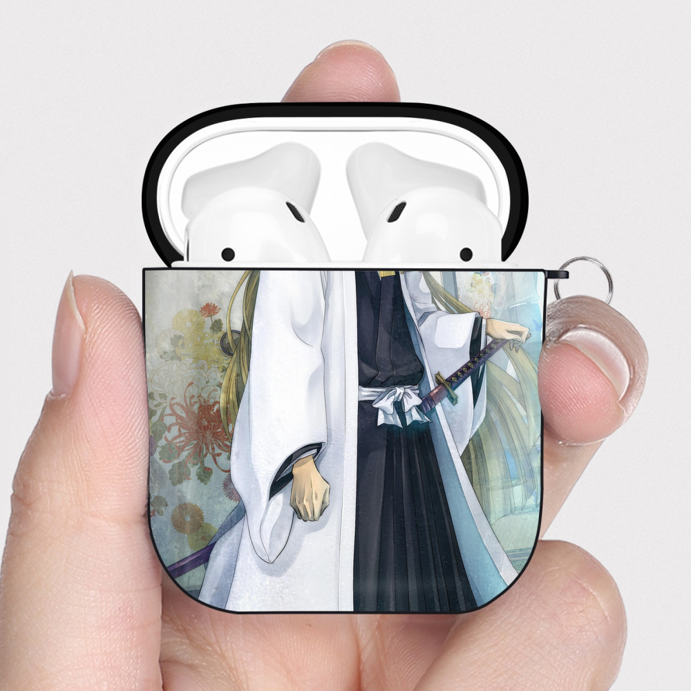 （画像用） ブリーチ BLEACH AirPods 第2世代保護ケース ハードシェル ブラック 耐衝撃・防指紋・カラビナ付き