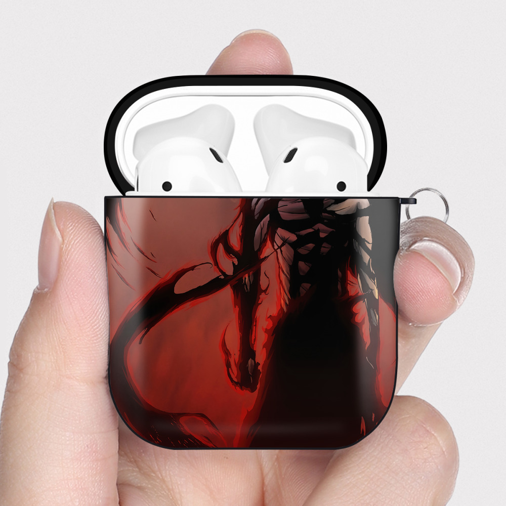 （画像用） ブリーチ BLEACH AirPods 第2世代保護ケース ハードシェル ブラック 耐衝撃・防指紋・カラビナ付き