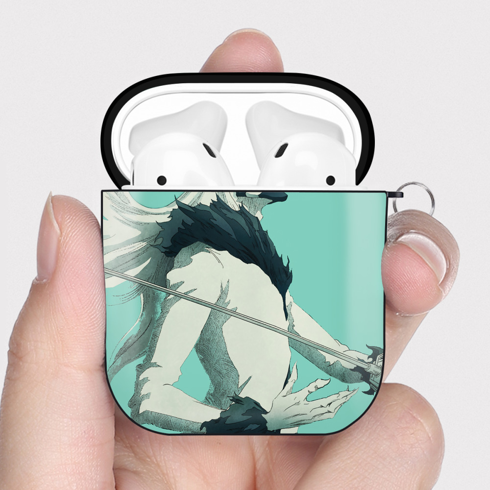 （画像用） ブリーチ BLEACH AirPods 第2世代保護ケース ハードシェル ブラック 耐衝撃・防指紋・カラビナ付き