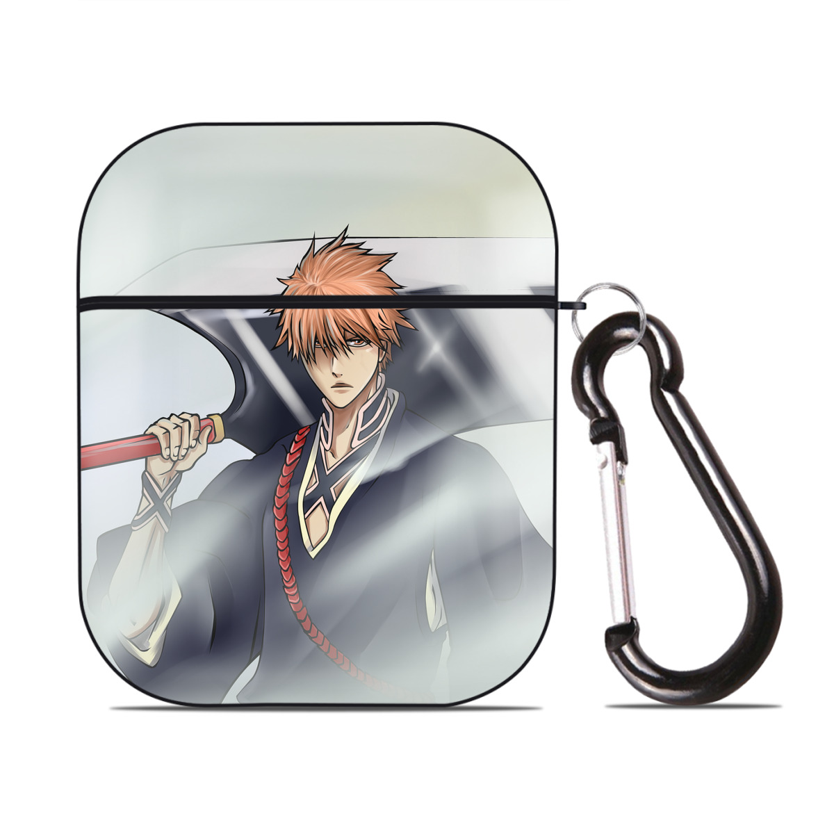 （画像用） ブリーチ BLEACH AirPods 第2世代保護ケース ハードシェル ブラック 耐衝撃・防指紋・カラビナ付き