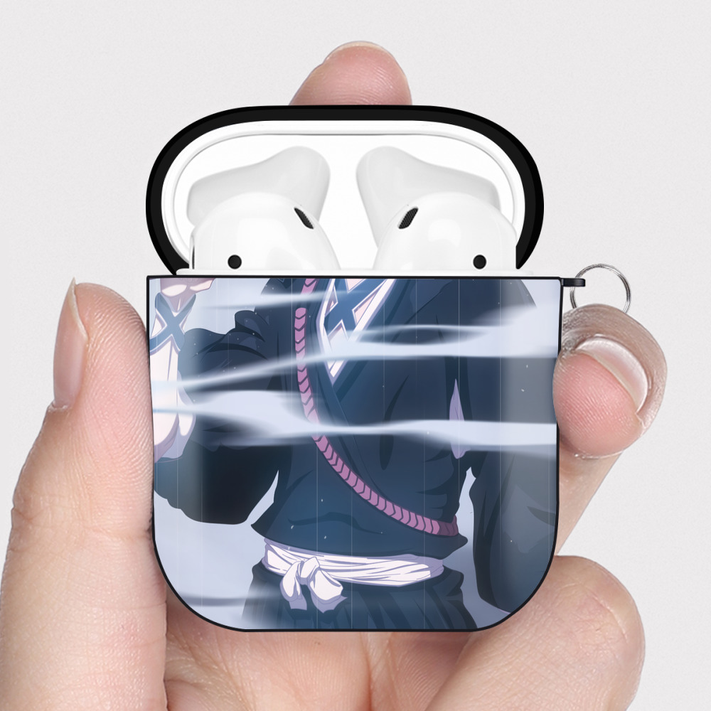 （画像用） ブリーチ BLEACH AirPods 第2世代保護ケース ハードシェル ブラック 耐衝撃・防指紋・カラビナ付き