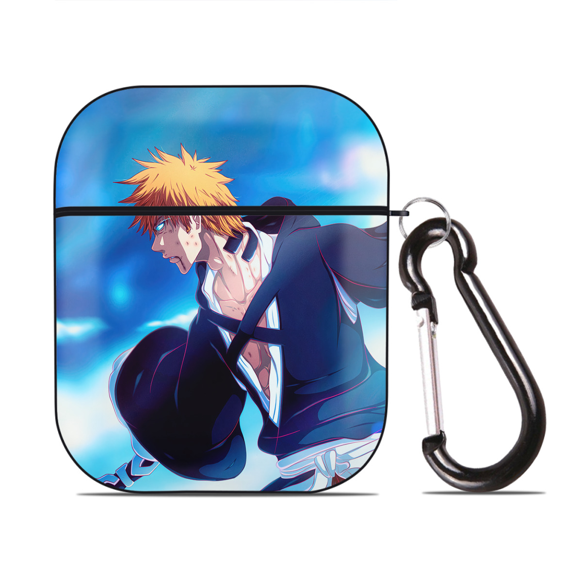 （画像用） ブリーチ BLEACH AirPods 第2世代保護ケース ハードシェル ブラック 耐衝撃・防指紋・カラビナ付き