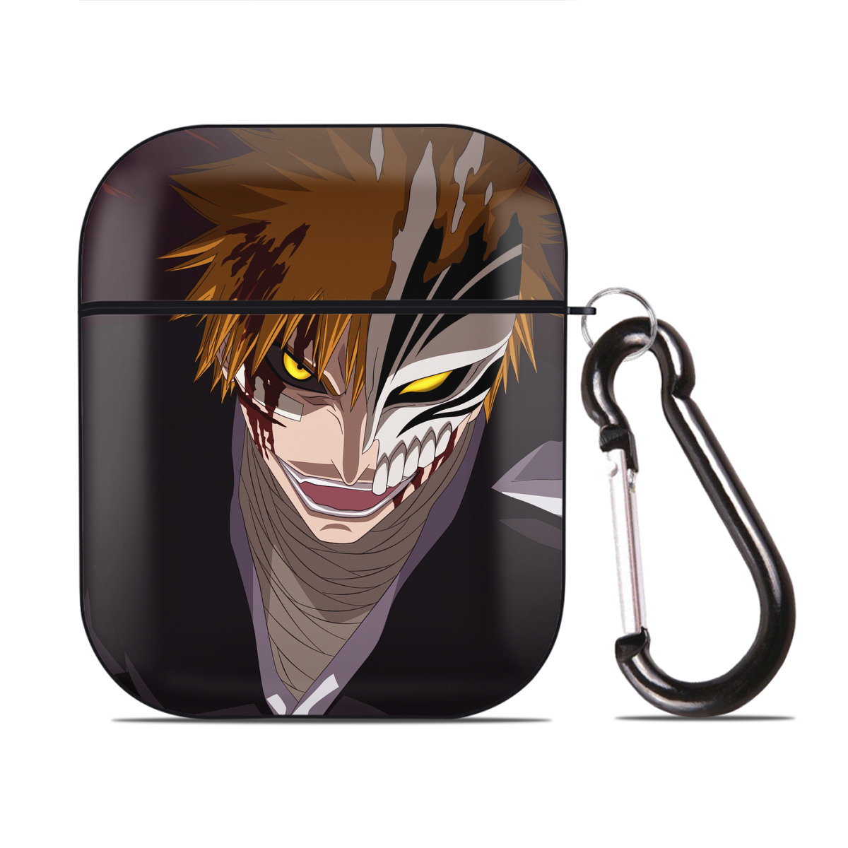 （画像用） ブリーチ BLEACH AirPods 第2世代保護ケース ハードシェル ブラック 耐衝撃・防指紋・カラビナ付き