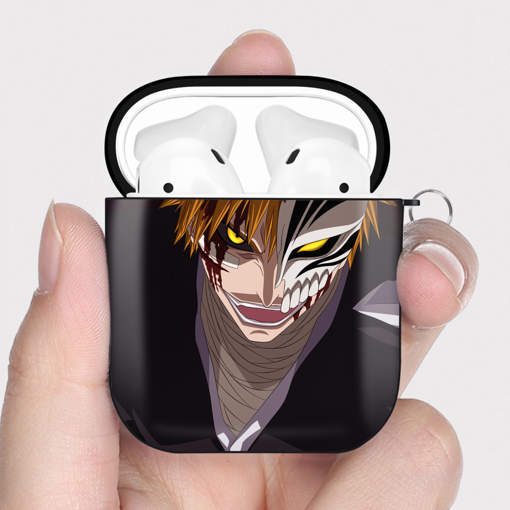 （画像用） ブリーチ BLEACH AirPods 第2世代保護ケース ハードシェル ブラック 耐衝撃・防指紋・カラビナ付き