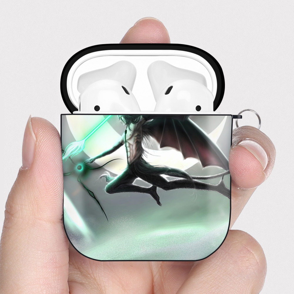 （画像用） ブリーチ BLEACH AirPods 第2世代保護ケース ハードシェル ブラック 耐衝撃・防指紋・カラビナ付き