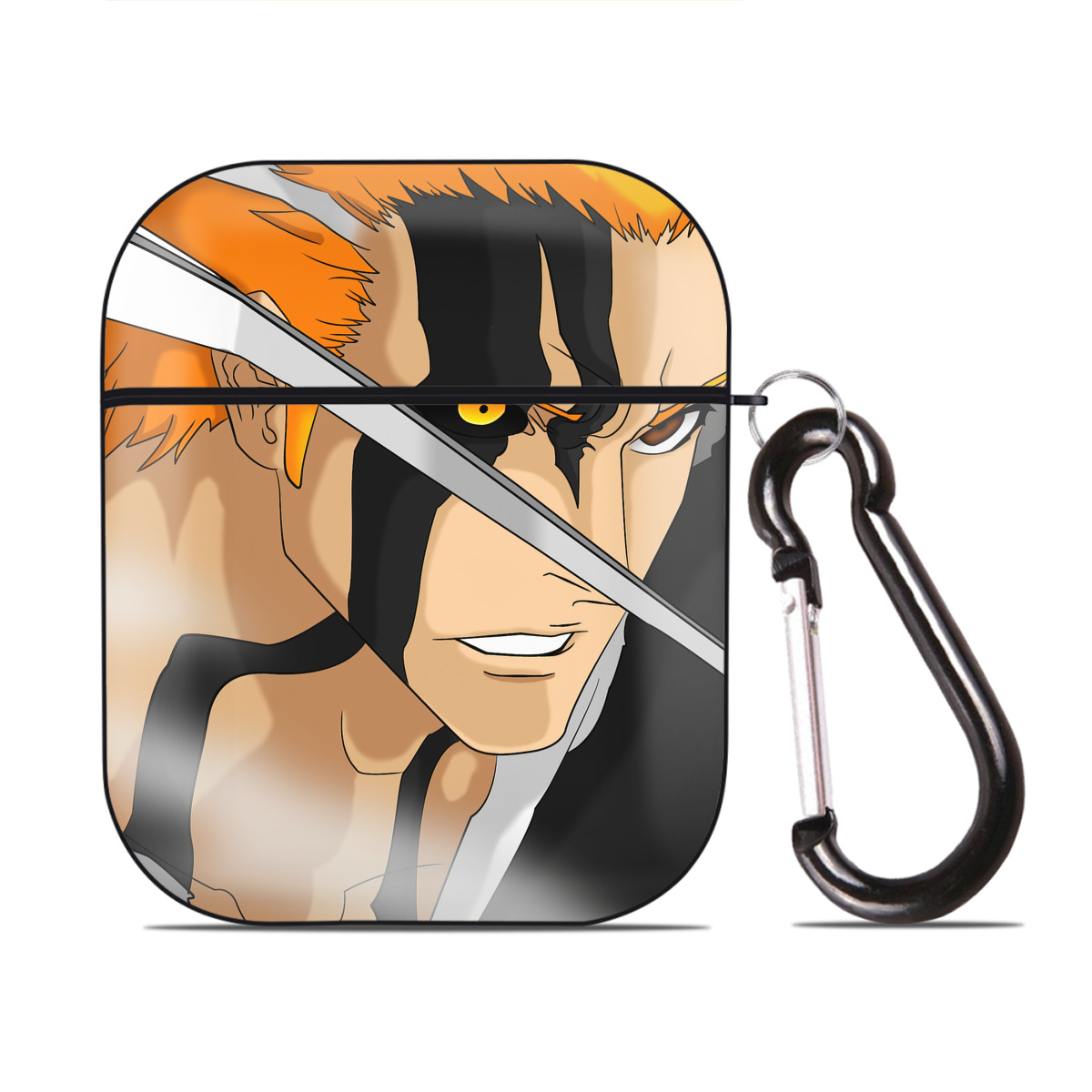 （画像用） ブリーチ BLEACH AirPods 第2世代保護ケース ハードシェル ブラック 耐衝撃・防指紋・カラビナ付き