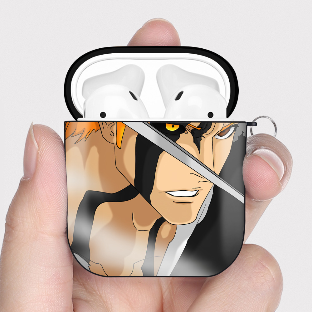 （画像用） ブリーチ BLEACH AirPods 第2世代保護ケース ハードシェル ブラック 耐衝撃・防指紋・カラビナ付き