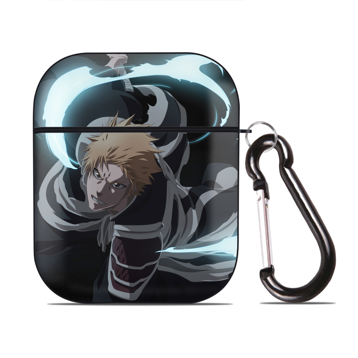 （画像用） ブリーチ BLEACH AirPods 第2世代保護ケース ハードシェル ブラック 耐衝撃・防指紋・カラビナ付き