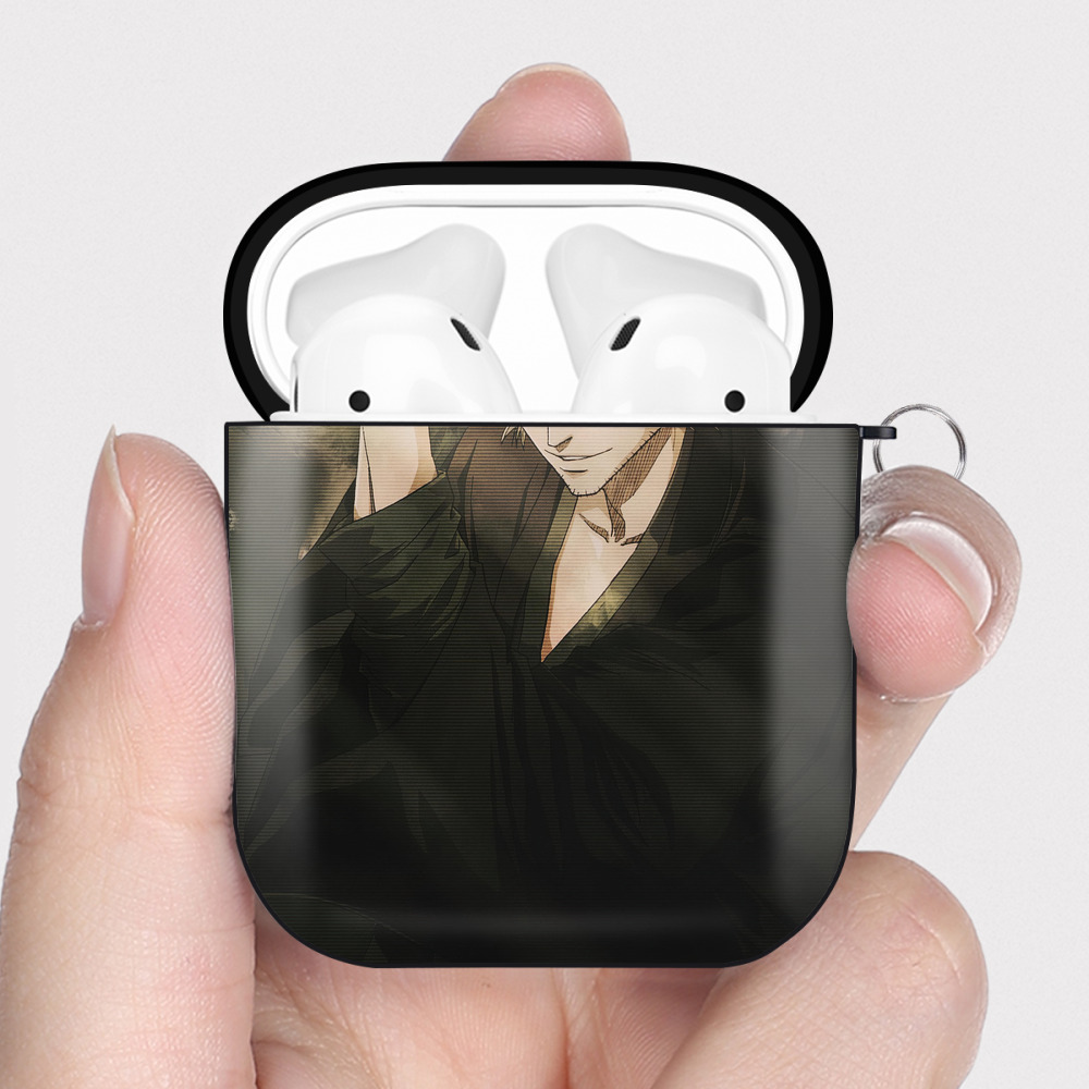 （画像用） ブリーチ BLEACH AirPods 第2世代保護ケース ハードシェル ブラック 耐衝撃・防指紋・カラビナ付き