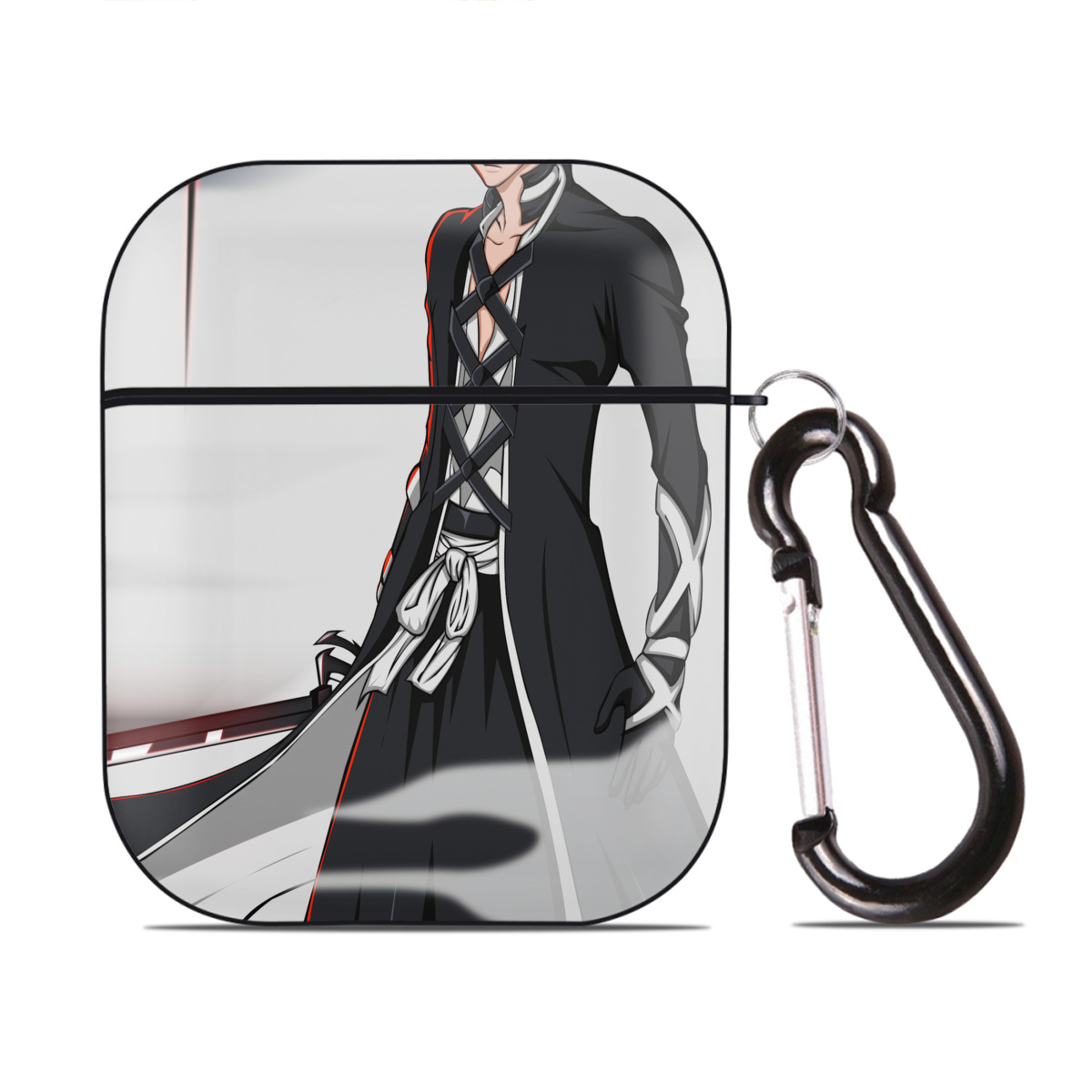 （画像用） ブリーチ BLEACH AirPods 第2世代保護ケース ハードシェル ブラック 耐衝撃・防指紋・カラビナ付き