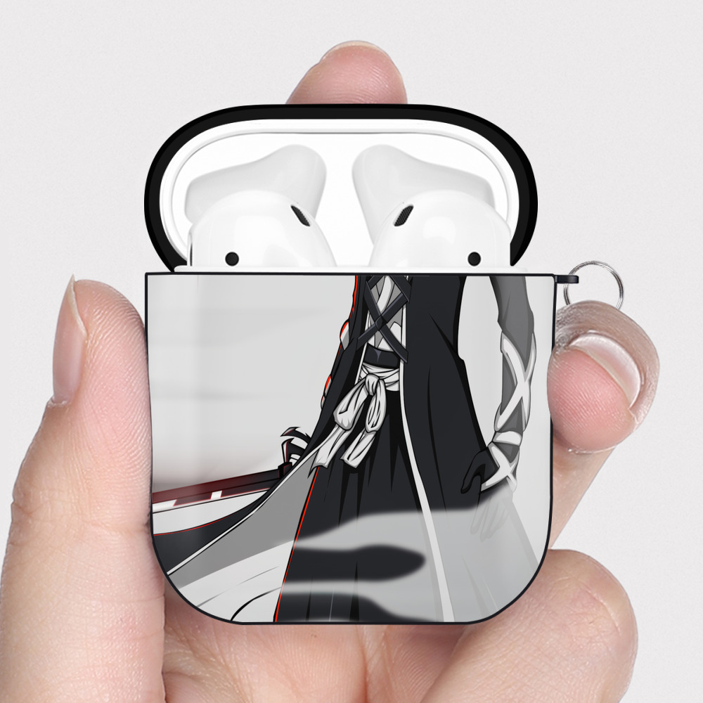 （画像用） ブリーチ BLEACH AirPods 第2世代保護ケース ハードシェル ブラック 耐衝撃・防指紋・カラビナ付き