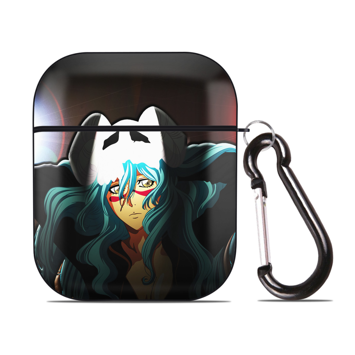 （画像用） ブリーチ BLEACH AirPods 第2世代保護ケース ハードシェル ブラック 耐衝撃・防指紋・カラビナ付き