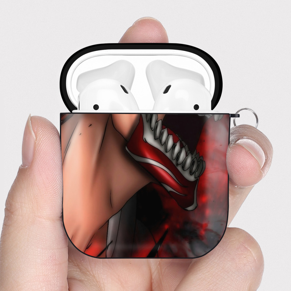 （画像用） ブリーチ BLEACH AirPods 第2世代保護ケース ハードシェル ブラック 耐衝撃・防指紋・カラビナ付き