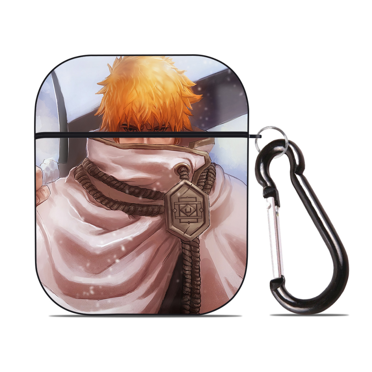 （画像用） ブリーチ BLEACH AirPods 第2世代保護ケース ハードシェル ブラック 耐衝撃・防指紋・カラビナ付き