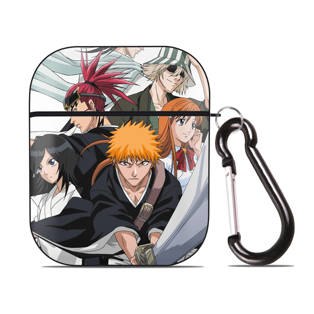 （画像用） ブリーチ BLEACH AirPods 第2世代保護ケース ハードシェル ブラック 耐衝撃・防指紋・カラビナ付き