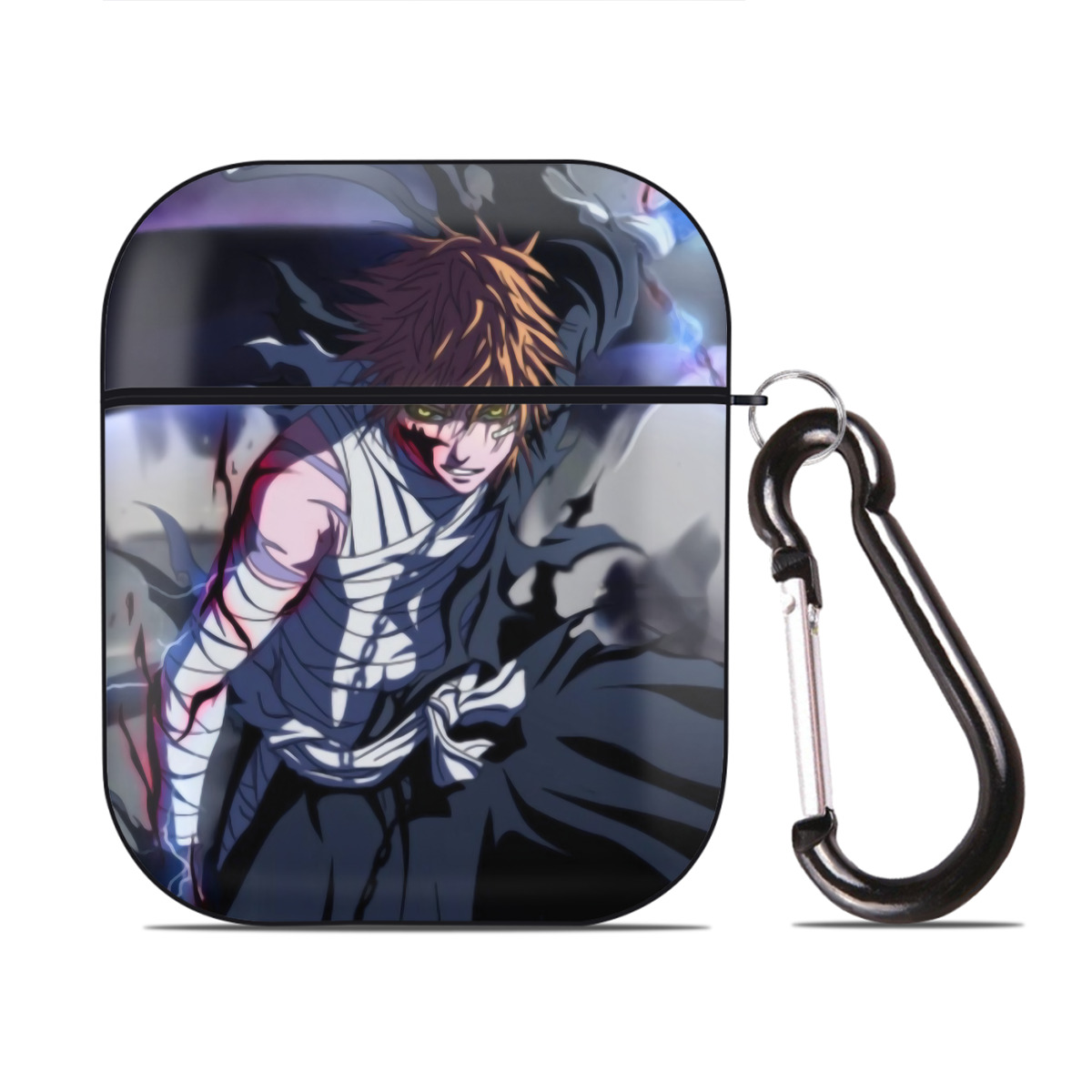 （画像用） ブリーチ BLEACH AirPods 第2世代保護ケース ハードシェル ブラック 耐衝撃・防指紋・カラビナ付き
