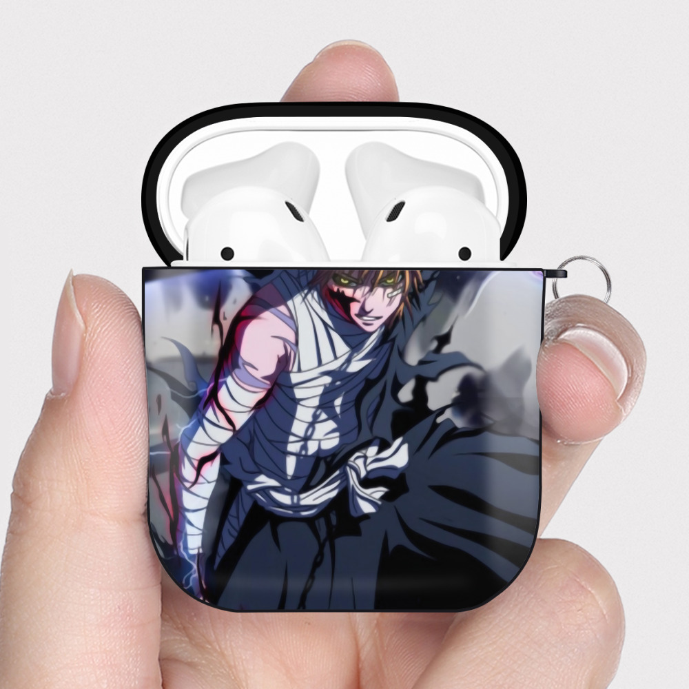 （画像用） ブリーチ BLEACH AirPods 第2世代保護ケース ハードシェル ブラック 耐衝撃・防指紋・カラビナ付き