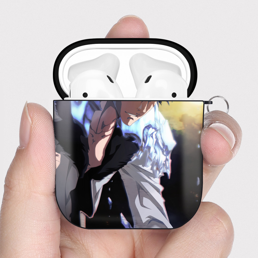 （画像用） ブリーチ BLEACH AirPods 第2世代保護ケース ハードシェル ブラック 耐衝撃・防指紋・カラビナ付き