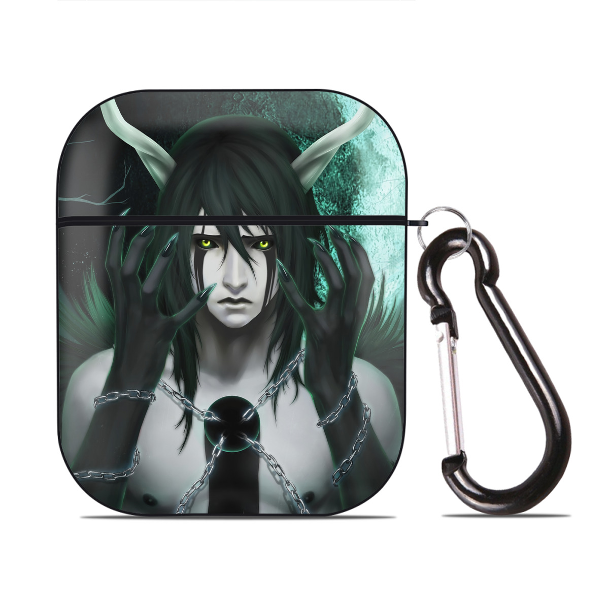 （画像用） ブリーチ BLEACH AirPods 第2世代保護ケース ハードシェル ブラック 耐衝撃・防指紋・カラビナ付き