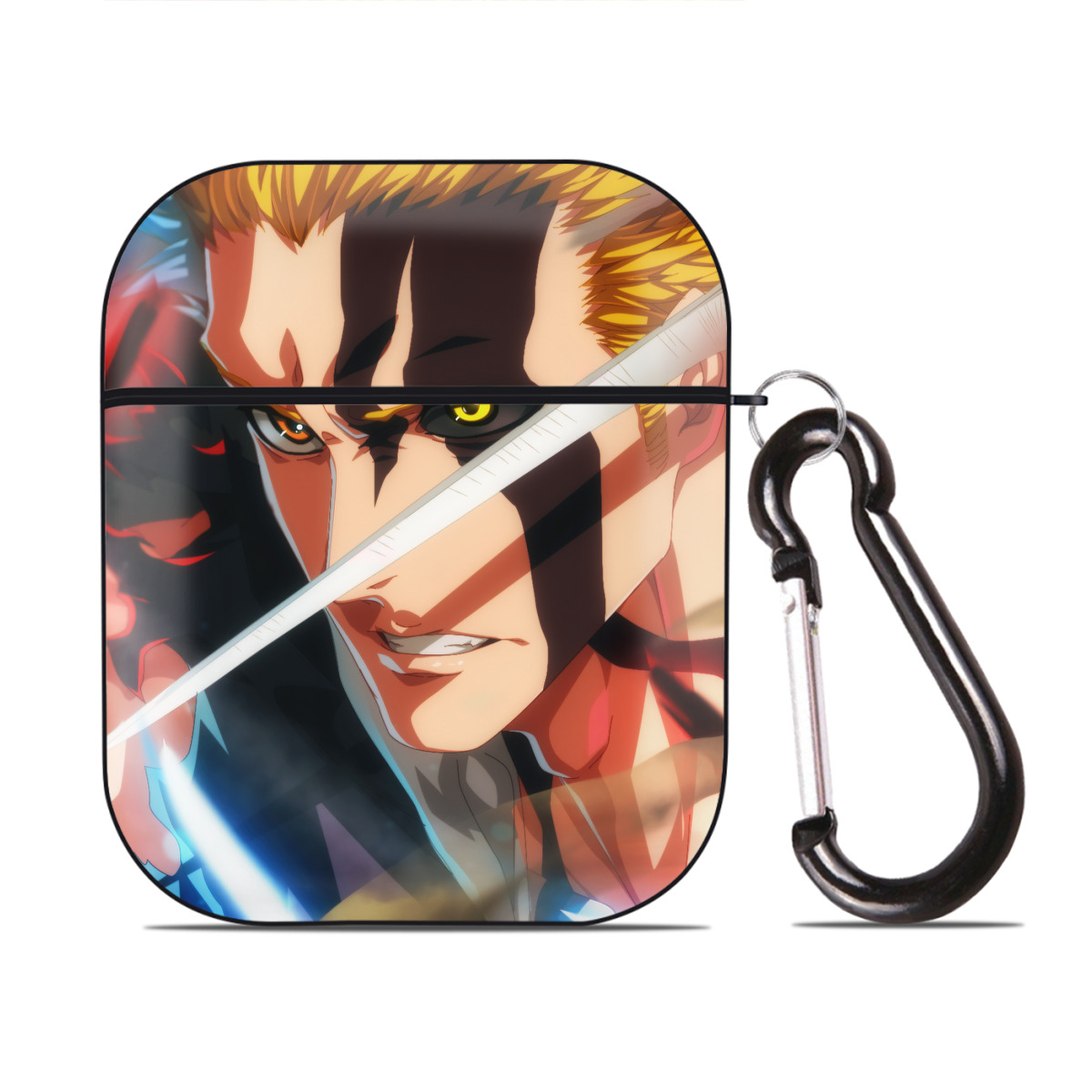 （画像用） ブリーチ BLEACH AirPods 第2世代保護ケース ハードシェル ブラック 耐衝撃・防指紋・カラビナ付き