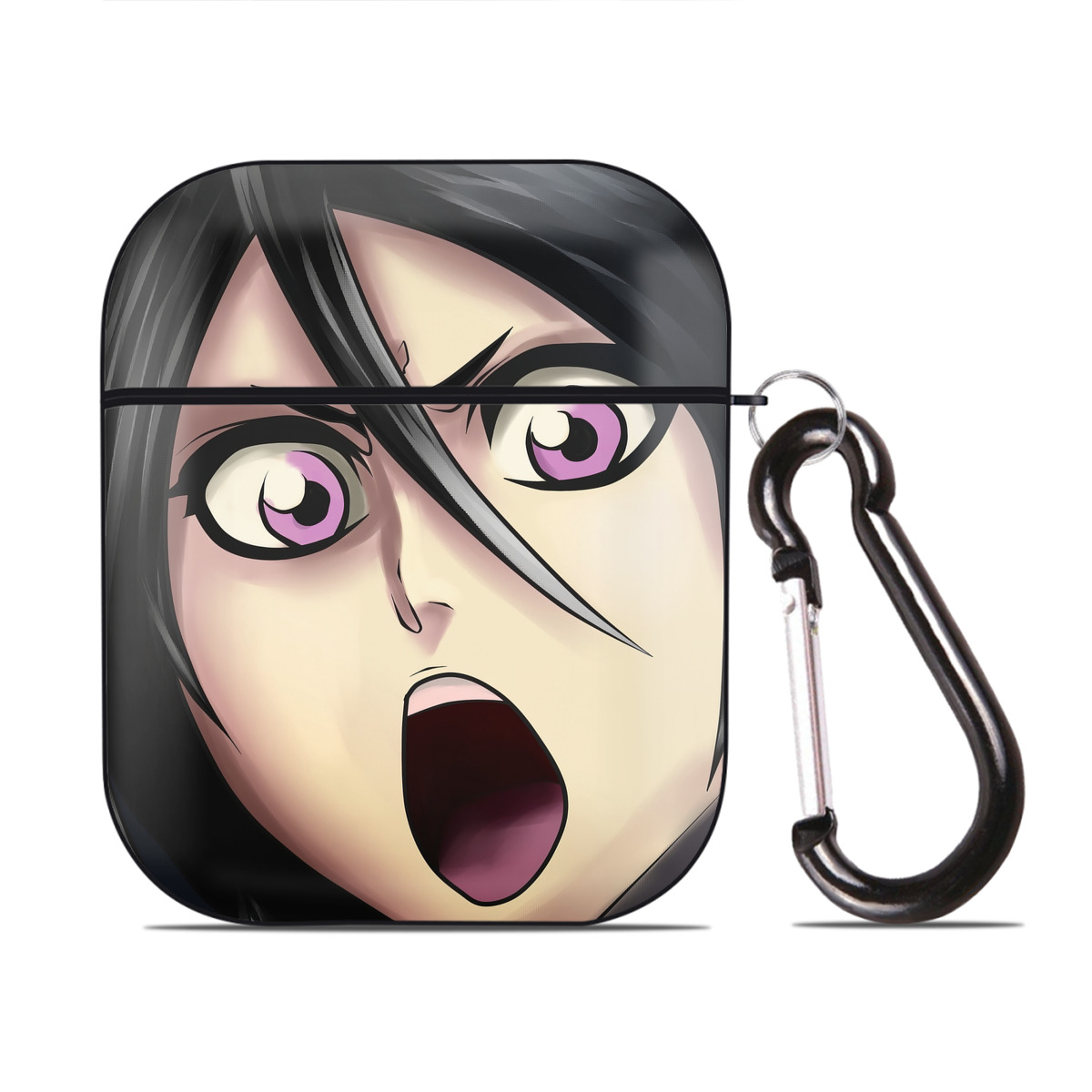 （画像用） ブリーチ BLEACH AirPods 第2世代保護ケース ハードシェル ブラック 耐衝撃・防指紋・カラビナ付き