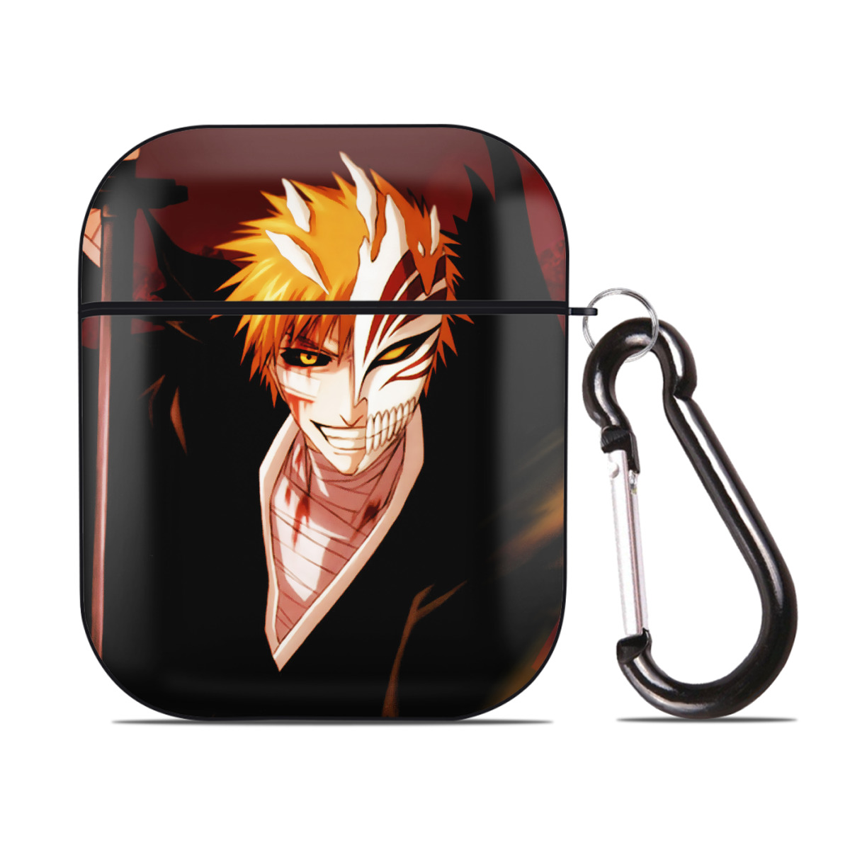 （画像用） ブリーチ BLEACH AirPods 第2世代保護ケース ハードシェル ブラック 耐衝撃・防指紋・カラビナ付き