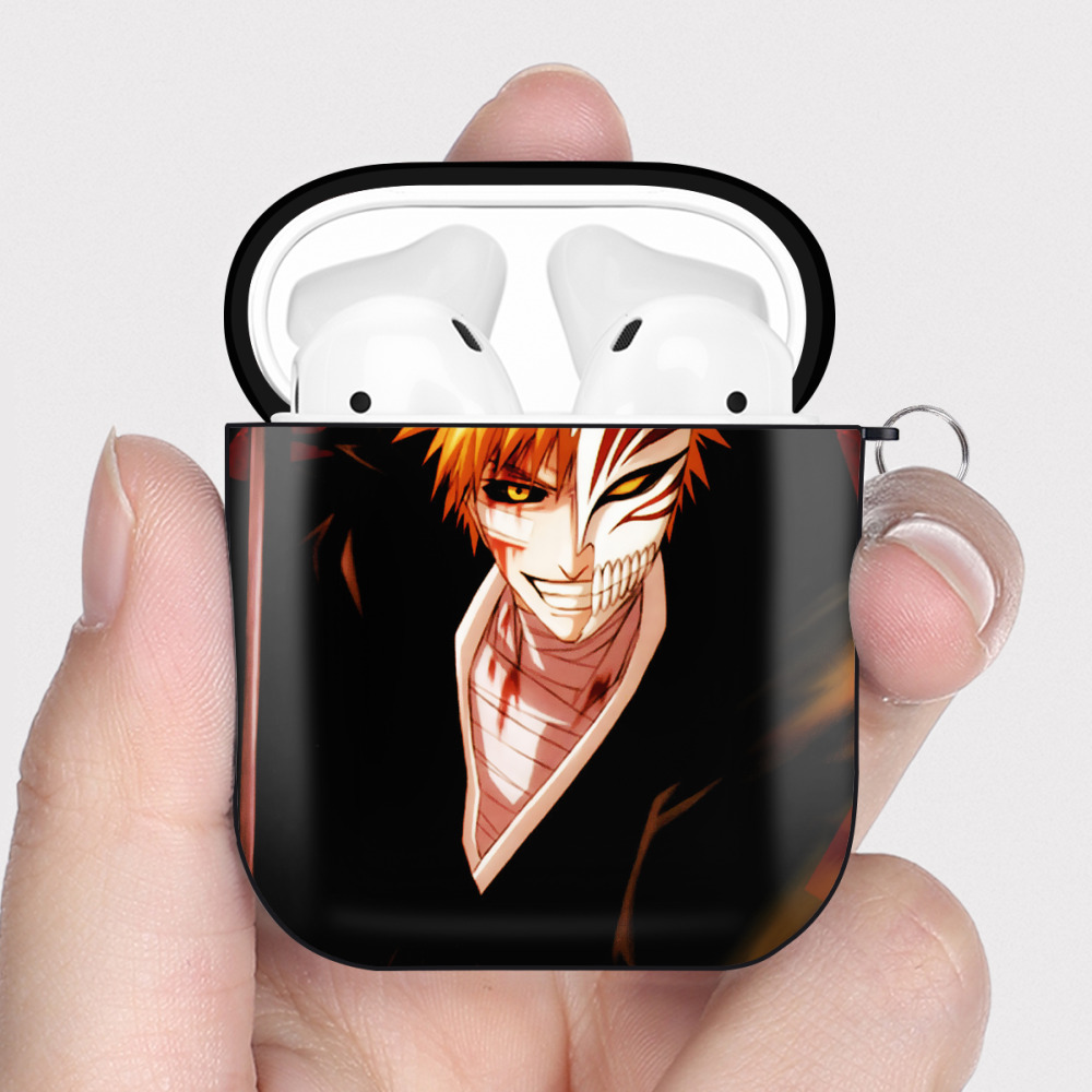 （画像用） ブリーチ BLEACH AirPods 第2世代保護ケース ハードシェル ブラック 耐衝撃・防指紋・カラビナ付き