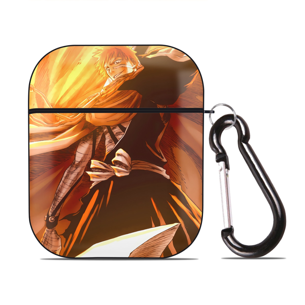 （画像用） ブリーチ BLEACH AirPods 第2世代保護ケース ハードシェル ブラック 耐衝撃・防指紋・カラビナ付き