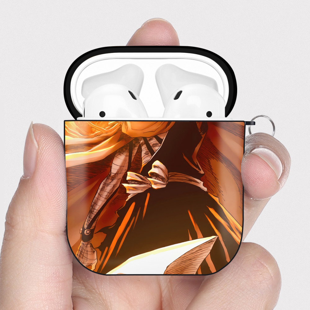 （画像用） ブリーチ BLEACH AirPods 第2世代保護ケース ハードシェル ブラック 耐衝撃・防指紋・カラビナ付き
