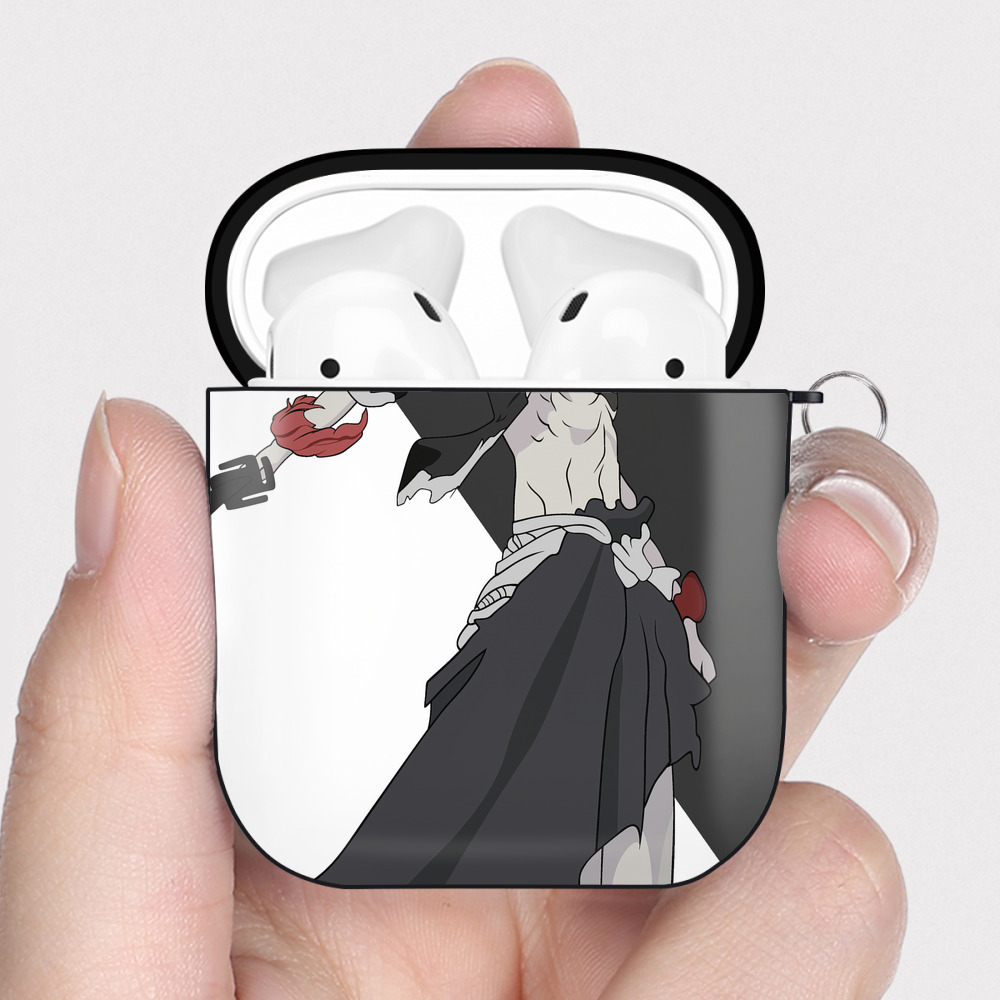 （画像用） ブリーチ BLEACH AirPods 第2世代保護ケース ハードシェル ブラック 耐衝撃・防指紋・カラビナ付き