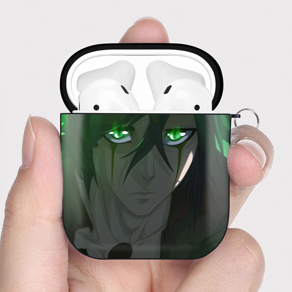 （画像用） ブリーチ BLEACH AirPods 第2世代保護ケース ハードシェル ブラック 耐衝撃・防指紋・カラビナ付き