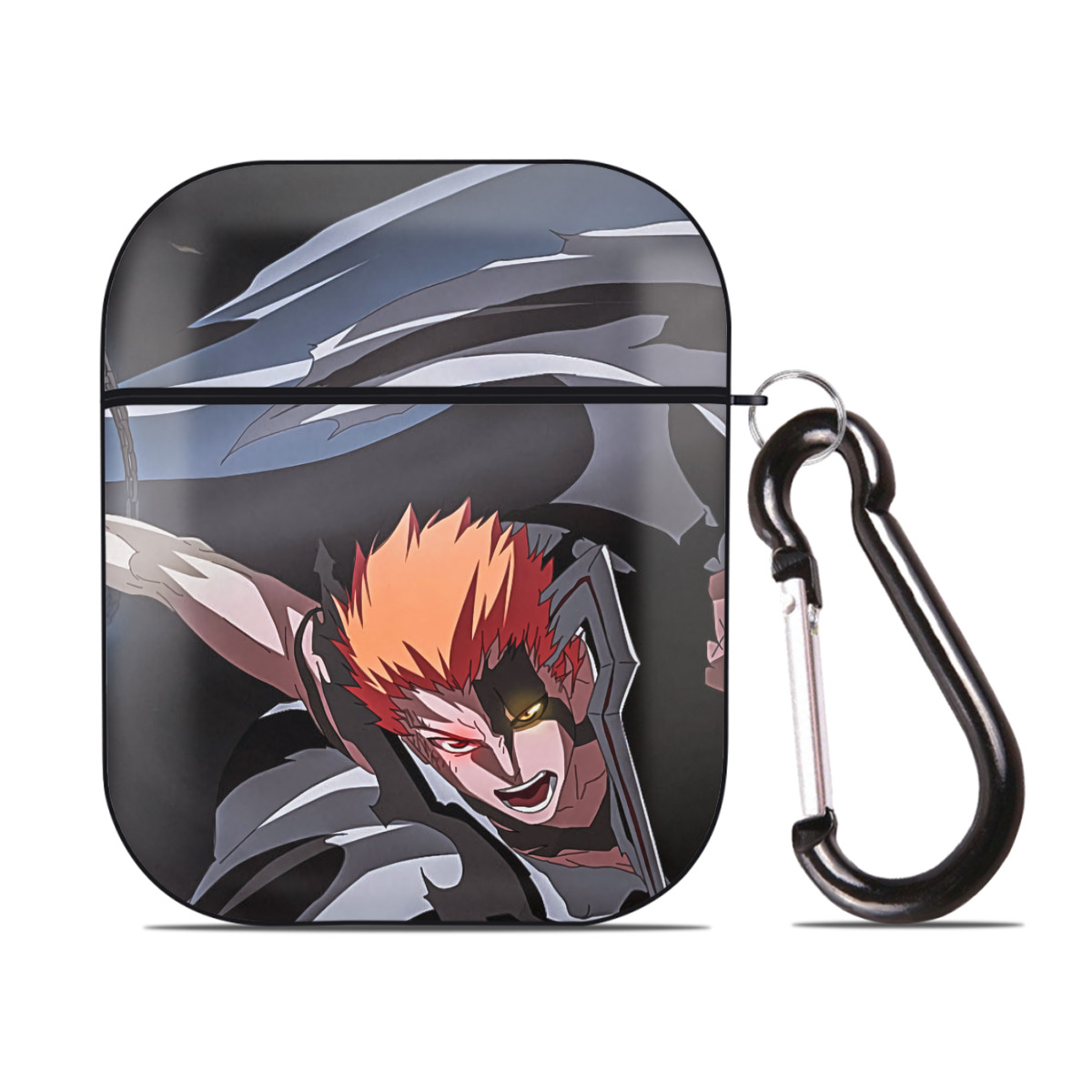 （画像用） ブリーチ BLEACH AirPods 第2世代保護ケース ハードシェル ブラック 耐衝撃・防指紋・カラビナ付き