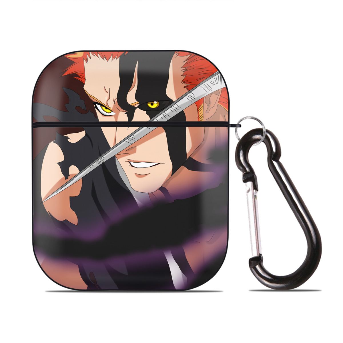 （画像用） ブリーチ BLEACH AirPods 第2世代保護ケース ハードシェル ブラック 耐衝撃・防指紋・カラビナ付き