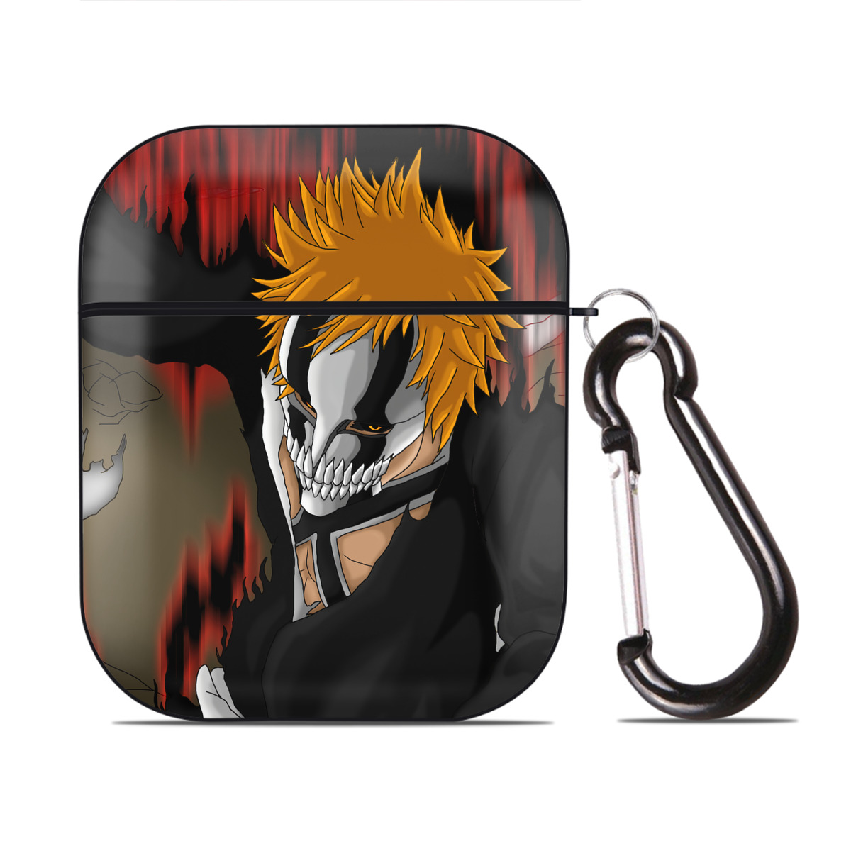 （画像用） ブリーチ BLEACH AirPods 第2世代保護ケース ハードシェル ブラック 耐衝撃・防指紋・カラビナ付き
