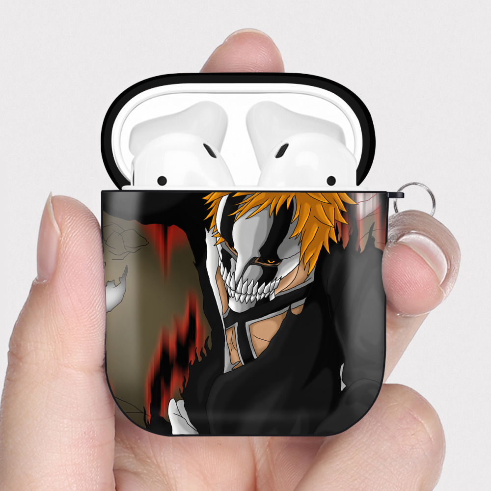 （画像用） ブリーチ BLEACH AirPods 第2世代保護ケース ハードシェル ブラック 耐衝撃・防指紋・カラビナ付き